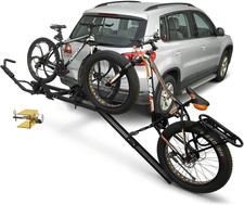 Heavy-Duty 2-Bike Hitch Rack with Ramp for Fat Tire E-Bikes - Foldable & Tilt