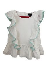 Polo Ralph Lauren blue label Girl's Cotton Ruffle Top, size 7