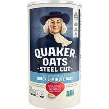 Quaker, Steel Cut Quick 3-Minute Oats, Oatmeal, 25 oz Canister