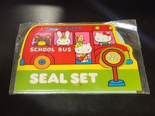 SEALED RARE Vintage 1976 Sanrio Hello Kitty School Bus Seal Stickers Set Japan