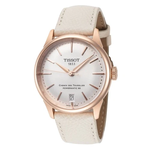 Tissot Women's Chemin des Tourelles 34mm Automatic Cream Watch T1392073603100