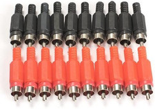 20PCS Solder RCA Plug Male Audio Video Adapter Connector Professional