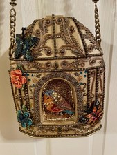 Mary Frances Don’t Be Cagey Beaded Crossbody Handbag NWOT