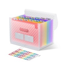 Accordion File Organizer, 12 - Pocket File Folders for Receipts, Bills  Taxe...