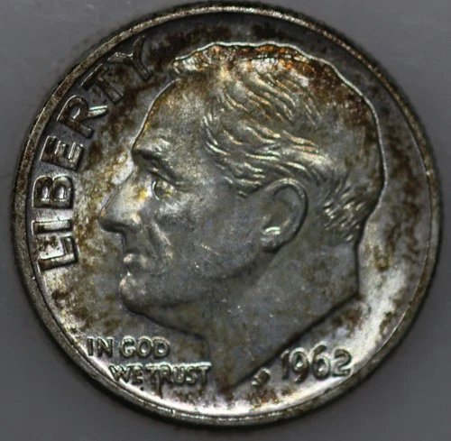 1962-P Roosevelt Dime 90% Silver Uncirculated BU As Shown [SN01]