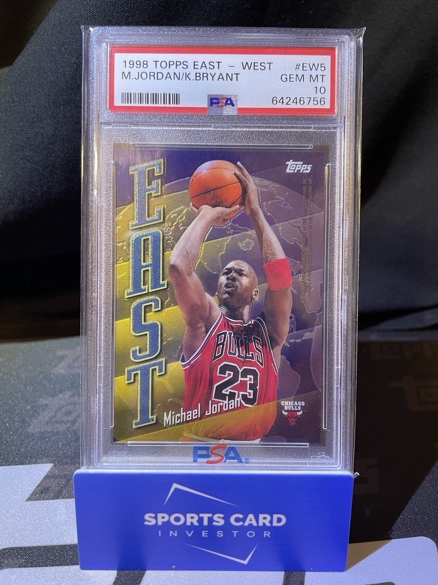 1998 TOPPS EAST WEST #EW5 MICHAEL JORDAN KOBE BRYANT PSA 10 Jordan