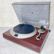 Denon Turntable DP-1200 Record Player W/ Dust Cover USED From JAPAN