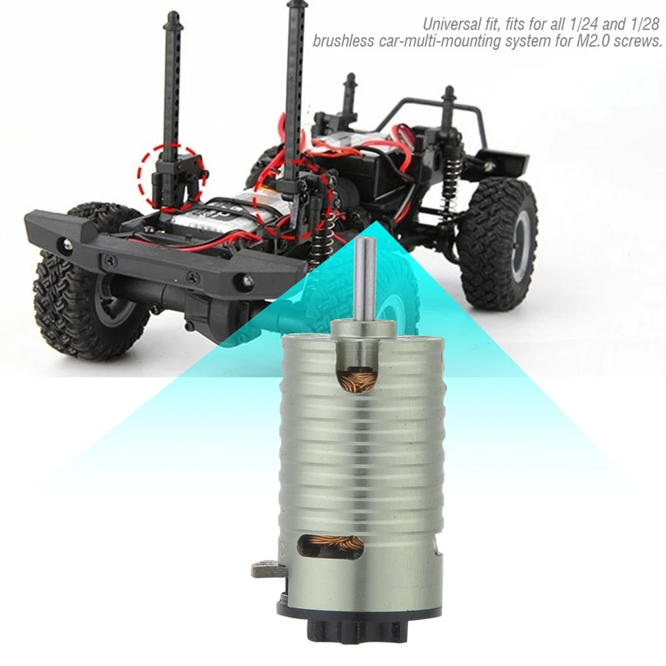 Rocket MINI Z 5500KV 2Poles Brushless Motor For 1/24 1/28 RC Model Car AQHS - Image 4 of 4