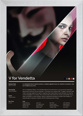 V for Vendetta Movie Poster Framed Wall Art Poster Canvas Print Picture
