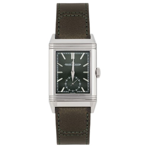 Jaeger-LeCoultre Reverso Tribute Steel Green Dial 45.6x27.4mm Q397843J Full Set
