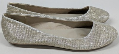 Refresh Women Demi-07 Gold Glitter Ballet Slip-on Flat Shoes Size 9 Round Toe