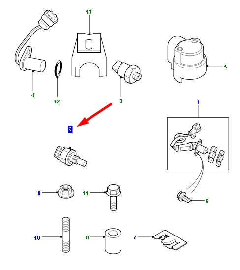 Capteur de température LAND ROVER DISCOVERY II L318 MEK100160 NEUF ORIGINE - Immagine 2 di 3