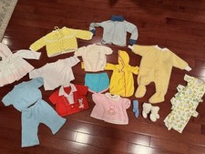 Vintage Lot of 15 pieces of Infants Doll clothing socks. Sizes range NB to 2.