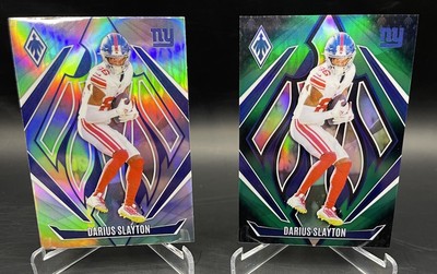 Darius Slayton 2024 Panini Phoenix #34 2 Card Lot Silver and Green Fade /199