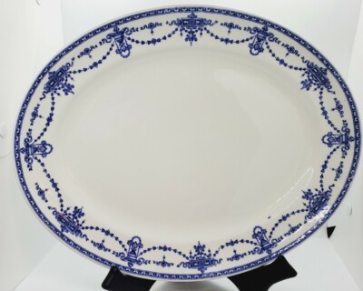 Losol Ware Keeling & Co. England  Bowness Oval Platter 14.5'' Burslem 1906-1936