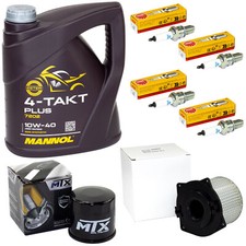 Wartung Set für Suzuki GSX 750 F GR78A 89-97 Öl 4L Luftfilter Ölfilter Zündkerze