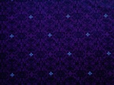 Handmade Cotton fitted crib sheet LAST ONE/PURPLE/ Small blue floralREDUCED 