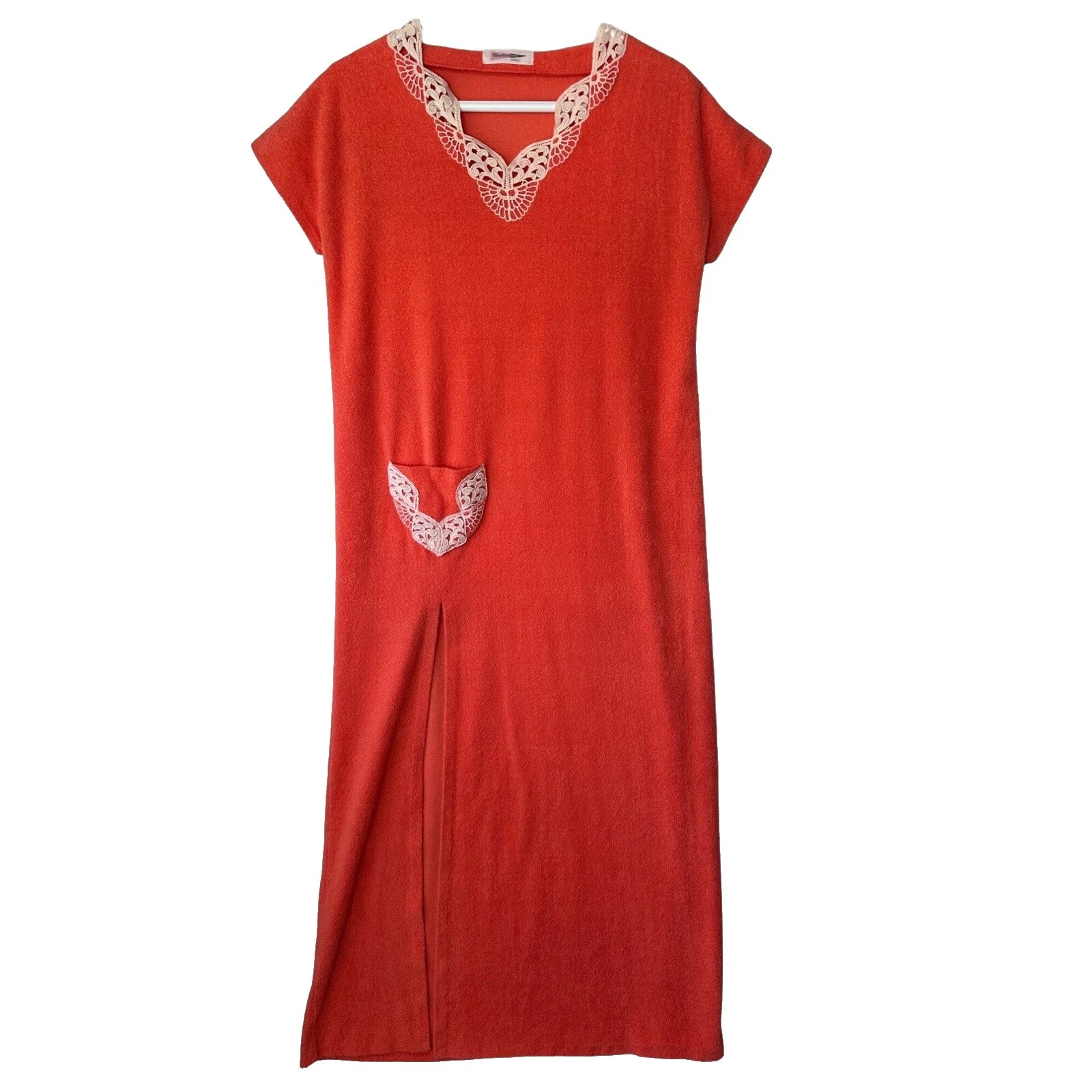 Polialgodón Maxi Vestidos VINTAGE 1970s para Mujer