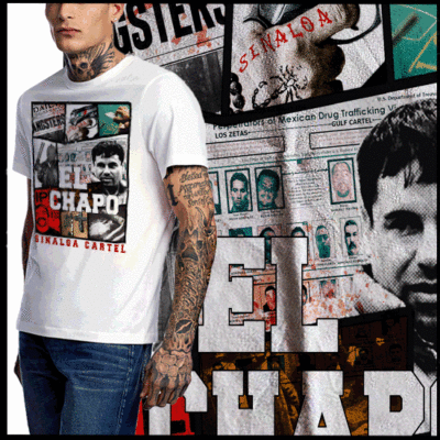 El Chapo T-Shirt Sinaloa Cartel Mexican King of Cocaine