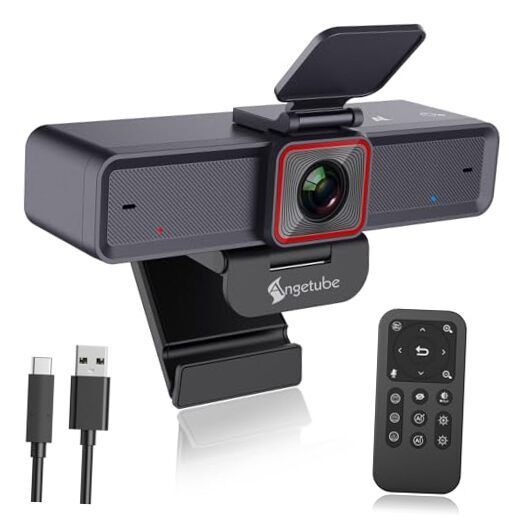 : AI-Trackig Web Camera Dual AI Noise-Cancelling Microphones - HDR 4K AI Webcam