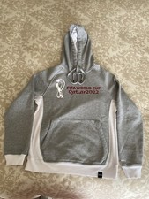 Official FIFA 2022 World Cup Hooded Sweatshirt Gray Qatar Adult Medium (M)