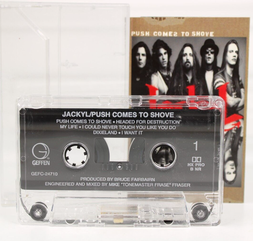 JACKYL- PUSH COMES TO SHOVE 1994 CASSETTE TAPE VINTAGE HARD ROCK TESTED GEFFEN - Picture 5 of 11
