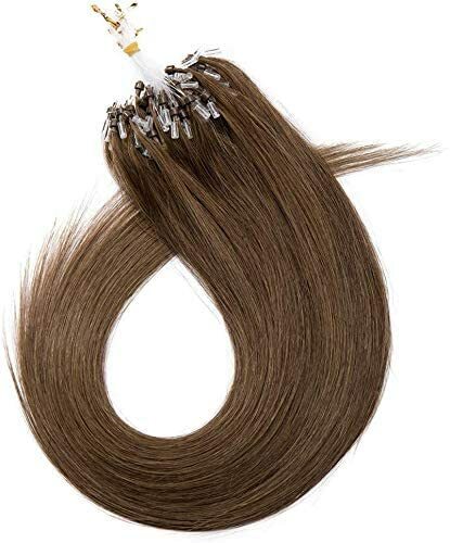 Micro Ring Loop Beads Link Hair Extensions Human Hair Real Remy Russian Hair US - Picture 31 of 69