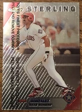 Juan Gonzalez 1999 Topps Finest Sterling Card #254 Texas Rangers MLB Free Ship