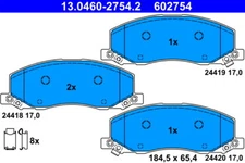 ATE 13.0460-2754.2 brake pad set, disc brake front axle for Opel Saab Vau