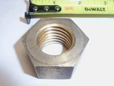 1"-8 Naval Brass Hex Nut VINTAGE Made in USA Qty of 1