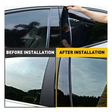 Black Window Pillar Posts Door Trim Piano Cover For Toyota Corolla 2014-2018