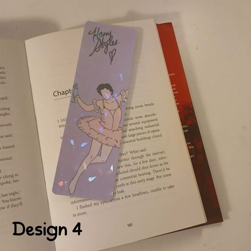 Harry Styles Bookmark Gift Handmade Holographic Original Artwork Booklover Read - Picture 4 of 4
