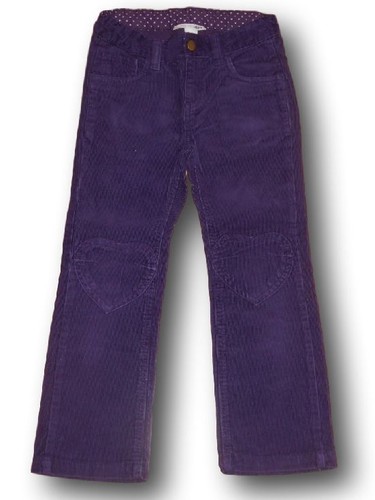 Pantaloni velluto costine viola toppe cuore vita reg H\u0026M bimba bambina 5/6  anni | eBay