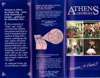 Athens Georgia Vintage Travel Brochure Things to See & Do Color Photos 