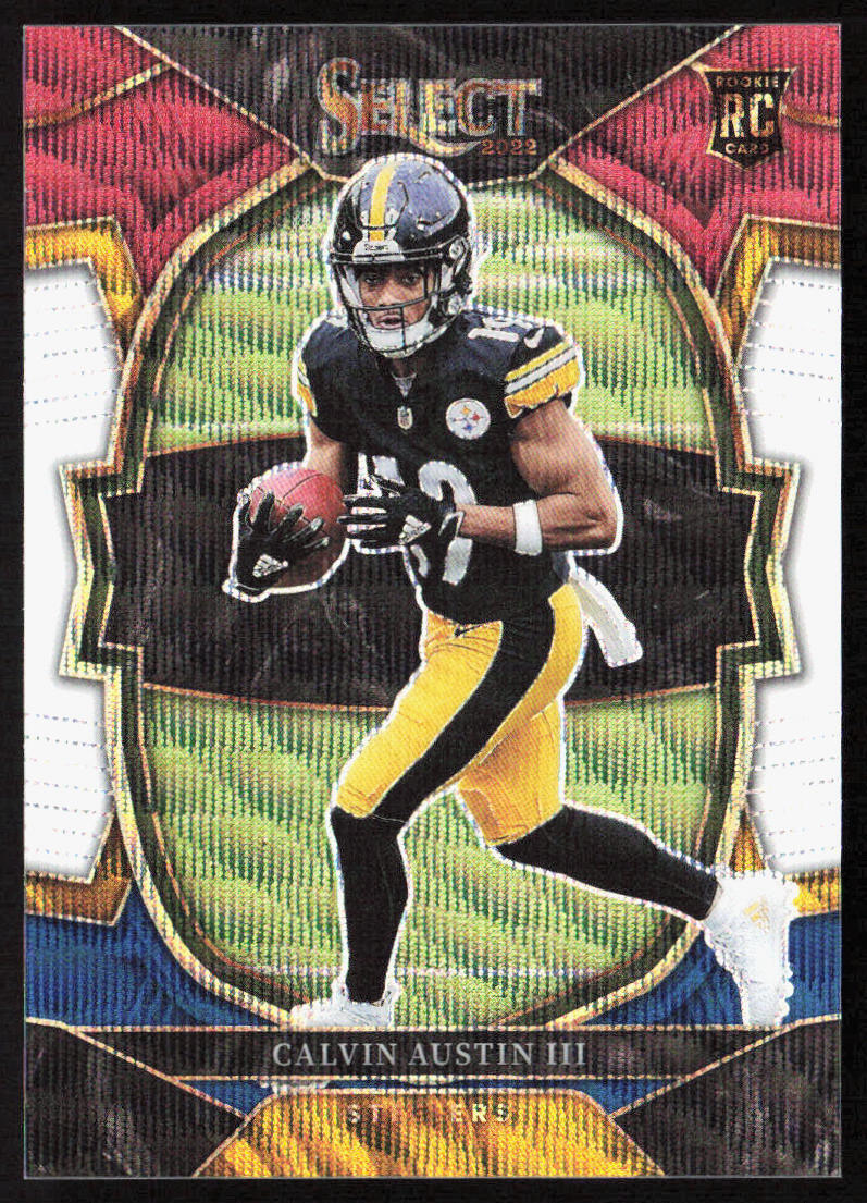 2022 Panini Select Calvin Austin Concourse Tri-Color Prizm Rookie RC /249 #65