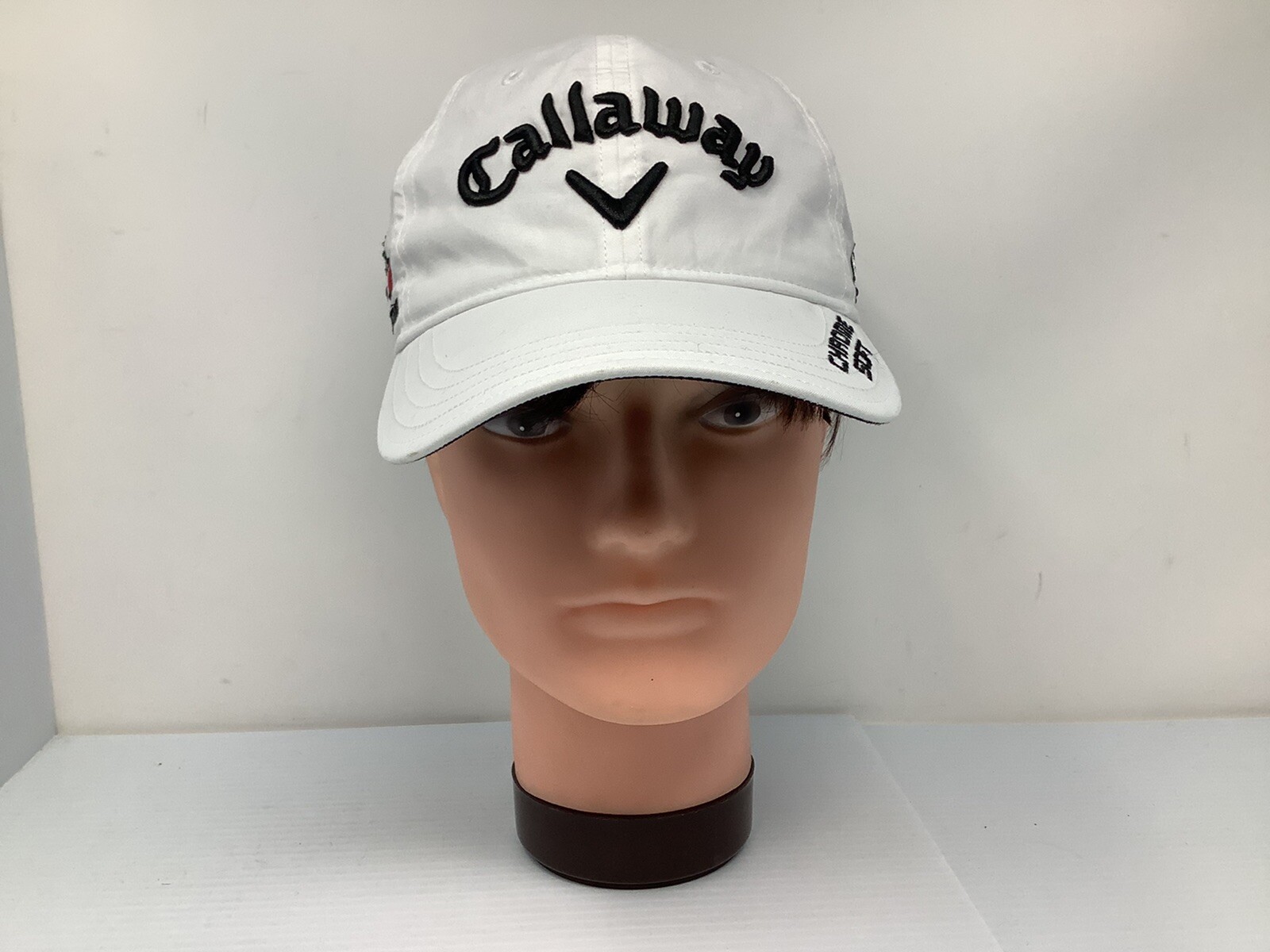 Callaway White/ Black Logos Golf Hat Cap Great Big Be… Gem
