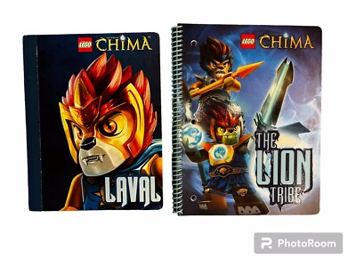 Lot Of 2 LEGO CHIMA wide ruled Poly Cover & Composition Notebooks 2013 NWOT