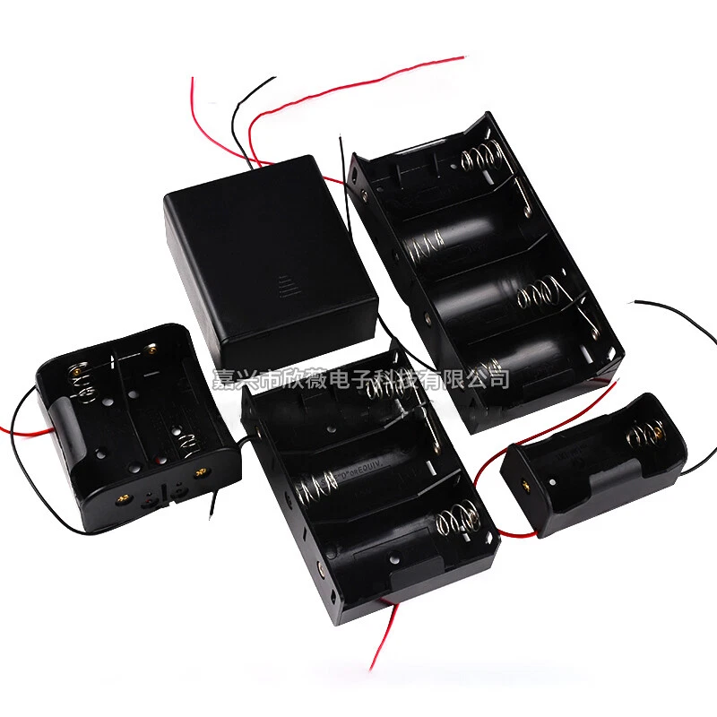 MARKENLOS Porta Batteria, Scatola Batteria per 1 2 3 4 Mono Cella D con Attacco Cavo