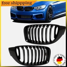 1 Paar Schwarz Glanz K�hlergrill Doppelsteg  F�r BMW 4er F32 F33 F36 14-16 Neu