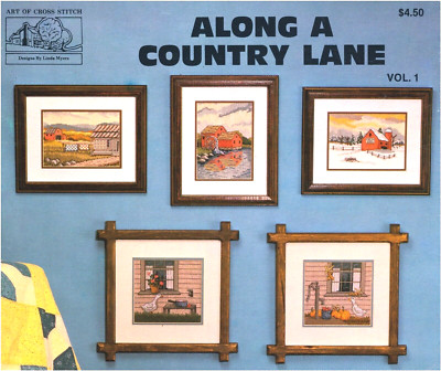 Designs by Linda Myers ALONG A COUNTRY LANE 7 Cross Stitch Charts/Bookle seasons