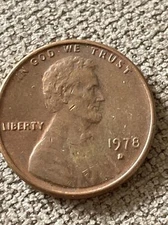 1978 D Lincoln Memorial Cent Penny Actual Coin Variety Error Filled “D” Tk1757*