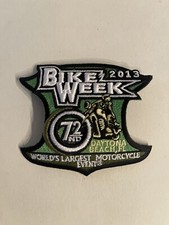 2013 Daytona Beach 72nd Annual Bike Week Motorcycle Patch