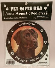 Pet Gifts USA Magnetic Pedigrees Dog Magnet - Chocolate Labrador My Best Friend