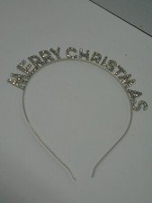 Merry Christmas Headband Female Jewelry Rhinestone Metal Crown Tiara NEW