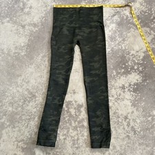 Spanx Leggings Womens Size Medium Green Look At Me Now Camo Compression Seamless