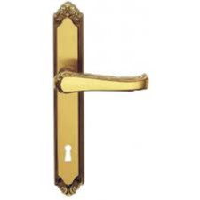 MANIGLIA PER PORTA BATTENTE OTTONE ANTICO