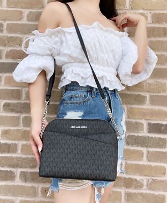 michael kors signature jet set crossbody