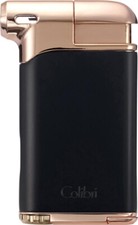 edles, massives Pfeifenfeuerzeug - COLIBRI - schwarz/rosegold - NEU - 294589