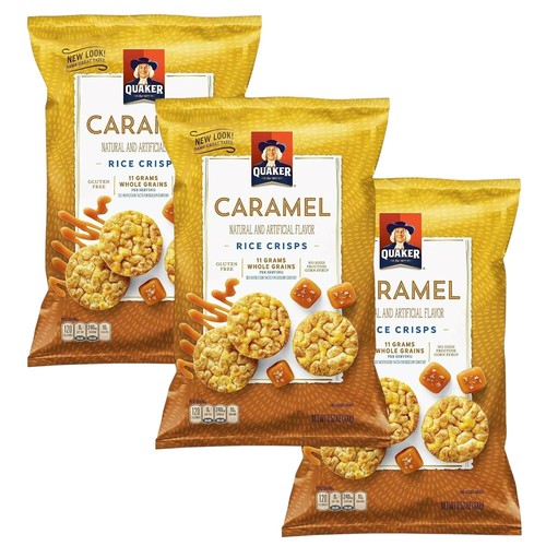 Quaker Rice Crisps Caramel Corn Popped Mini-Cakes Chips 6 (3.53 oz) OR 3 (7 oz) - Picture 7 of 7