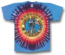 Lacrosse Tie Dye Dead Set Sunburst T-Shirt Jersey Short Sleeve New Youth & Adult